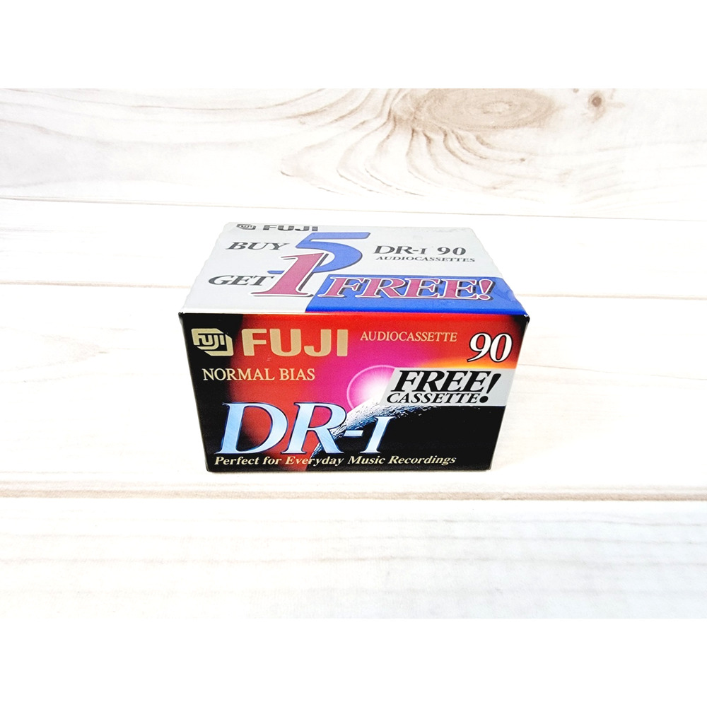 Fuji Audio Cassette Normal Bias DR-I 90 Blank Recording Cassettes Tapes 6 Pack